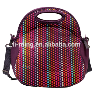 neoprene lunch bag with shoulder strap