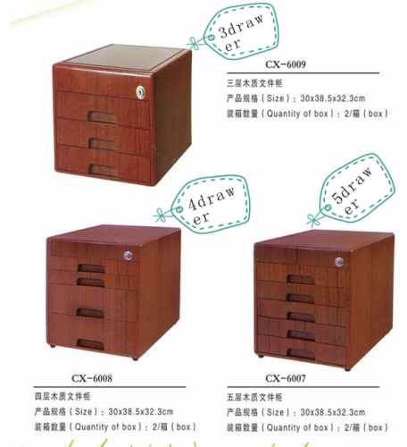 Office  3/4/5 drawers wooden filing cabinets