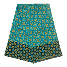 Polyester wax gold print fabric