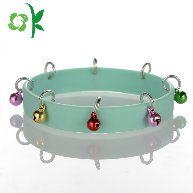 Eco-friendly Single Color Silicone Bracelets with Bell