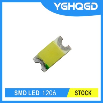 smd led sizes 1206 yellow green