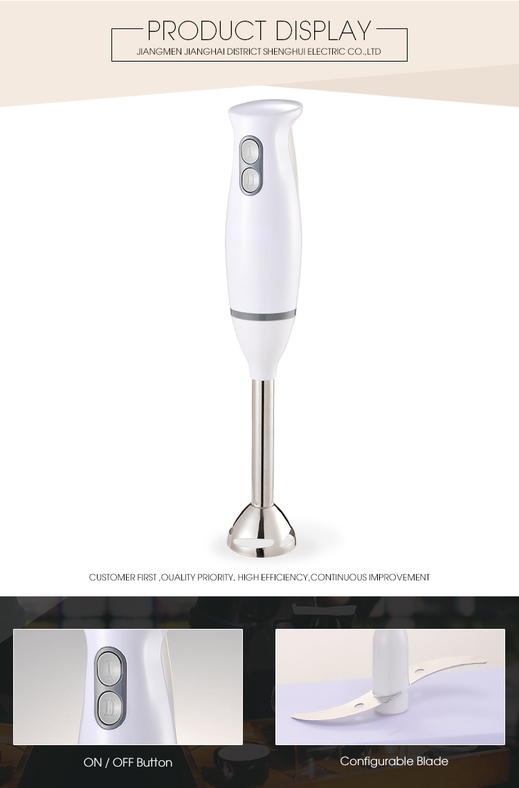 Stainless Steel 2 Speeds Hand Blender Food Processor