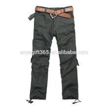 Men's Six Pockets Cargo Pants Casual Zipper Outdoor Canvas Trousers