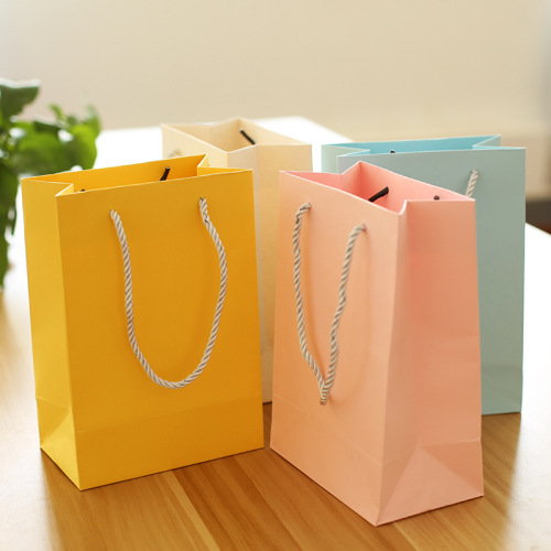 Single Color Custom Printed Gift Paper Carrying Bags