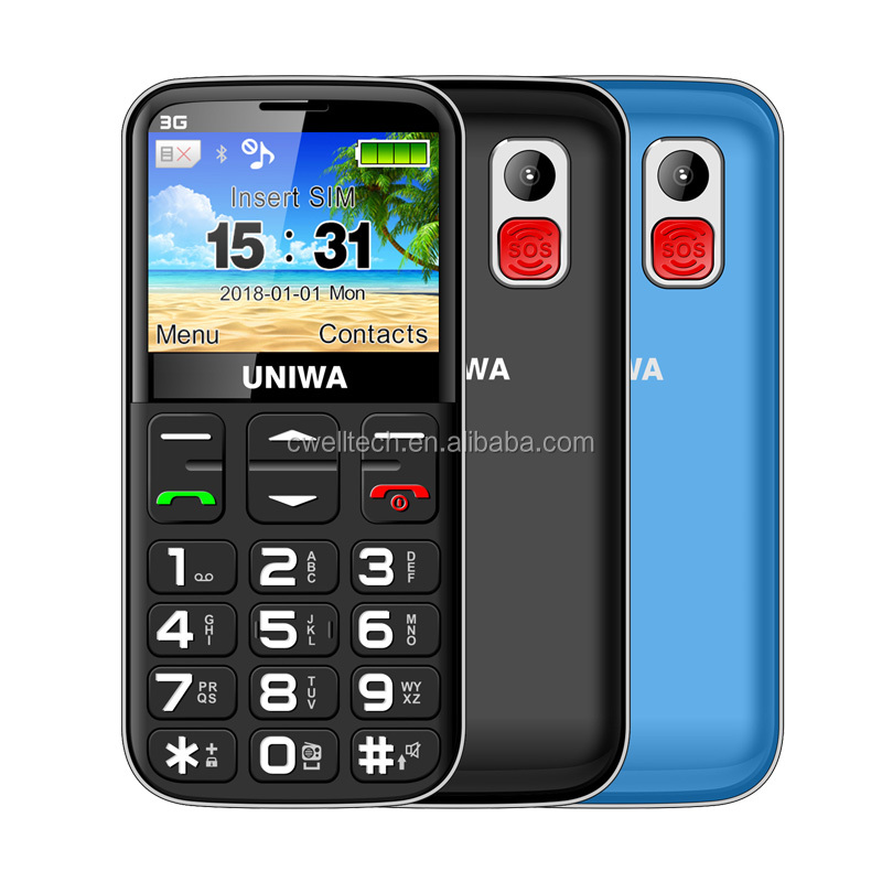 UNIWA V808G 2.31 Inch Screen Big Button SOS 3G Senior Adult Phone