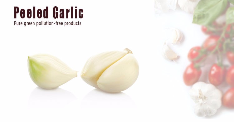 Vacuum packed peeled garlic cloves