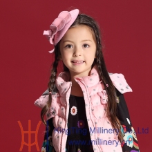 Millinery Pink Wool Fascinators/Headpieces Decorative Hat For Cute Girls