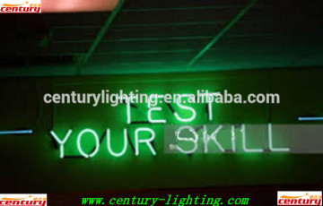 test your skill neon sign