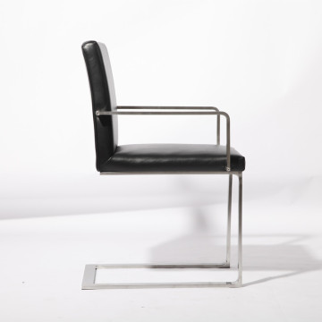 Moderne Nico Flat Leather Dining Chair