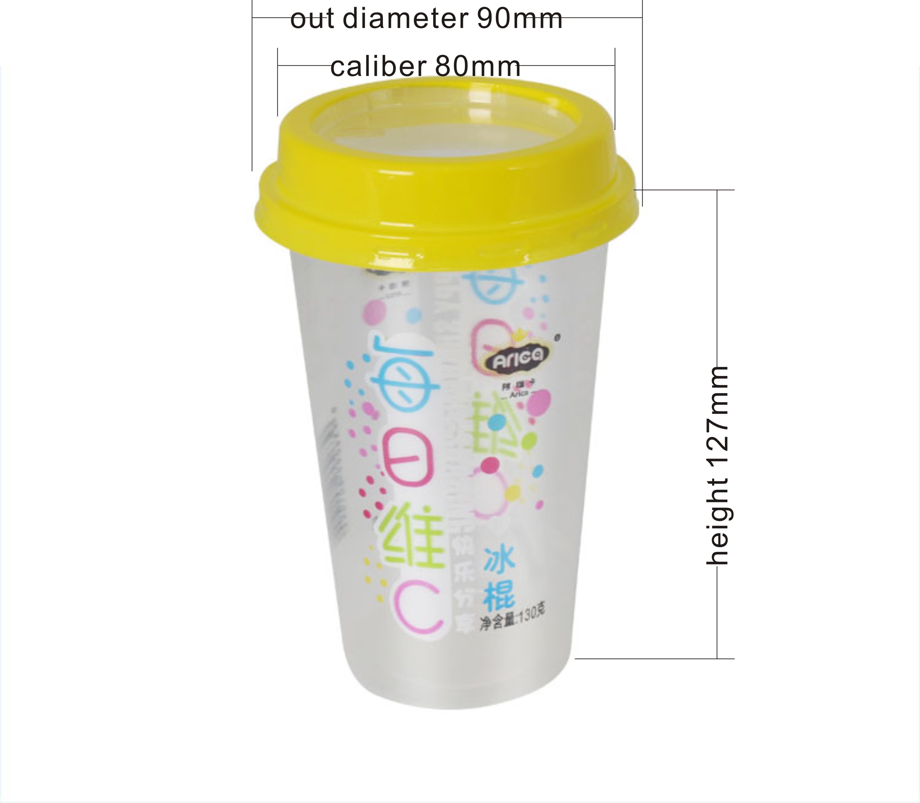 clear transparent disposable 16 oz 450 ml milk tea plastic cups with lid