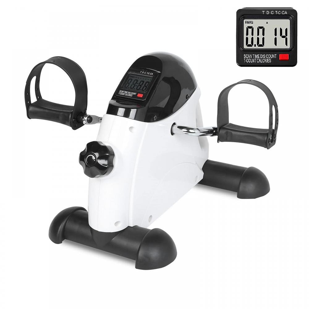 LCD display under desk portable pedal exerciser