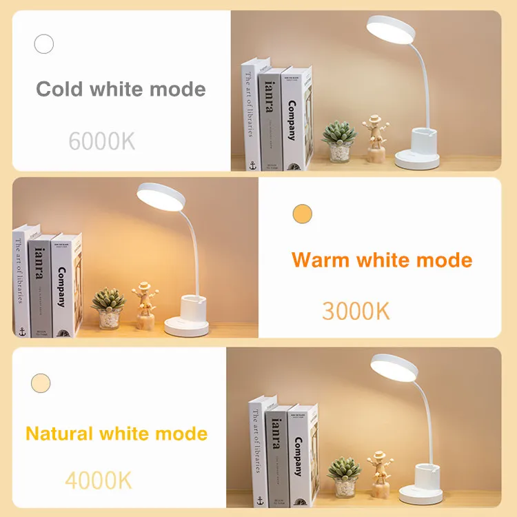 Stylish 360 Degree Nordic USB Table Lamp with Phone Holder