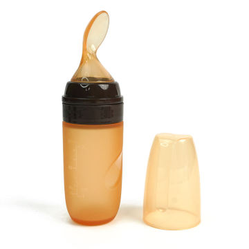Silicone Baby Food Dispensing Spoon Bottle