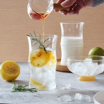 410ml Glass Iced Coffee and Drink Cup for Latte, Milkshake, and Tea