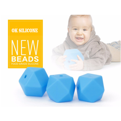 Collar de mascota de bebé perlas de silicona molares