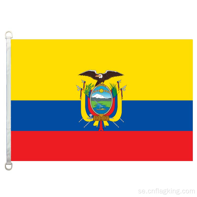 Ecuadors nationella flagga 100% polyster 90 * 150 cm