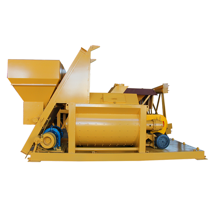 Small electric twin shaft compulsory JS750 concrete mixer