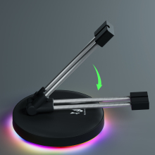 2022 RGB Mouse Cable Holder Bungee Cord Clip Organizer for Gaming