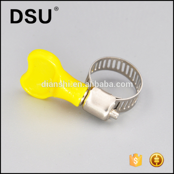 Plastic and stainless steel Butterfly Handle American Type Hose Clamp