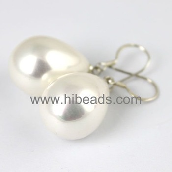 Shell pearl earrings half drilled Shell-pearl-88-010