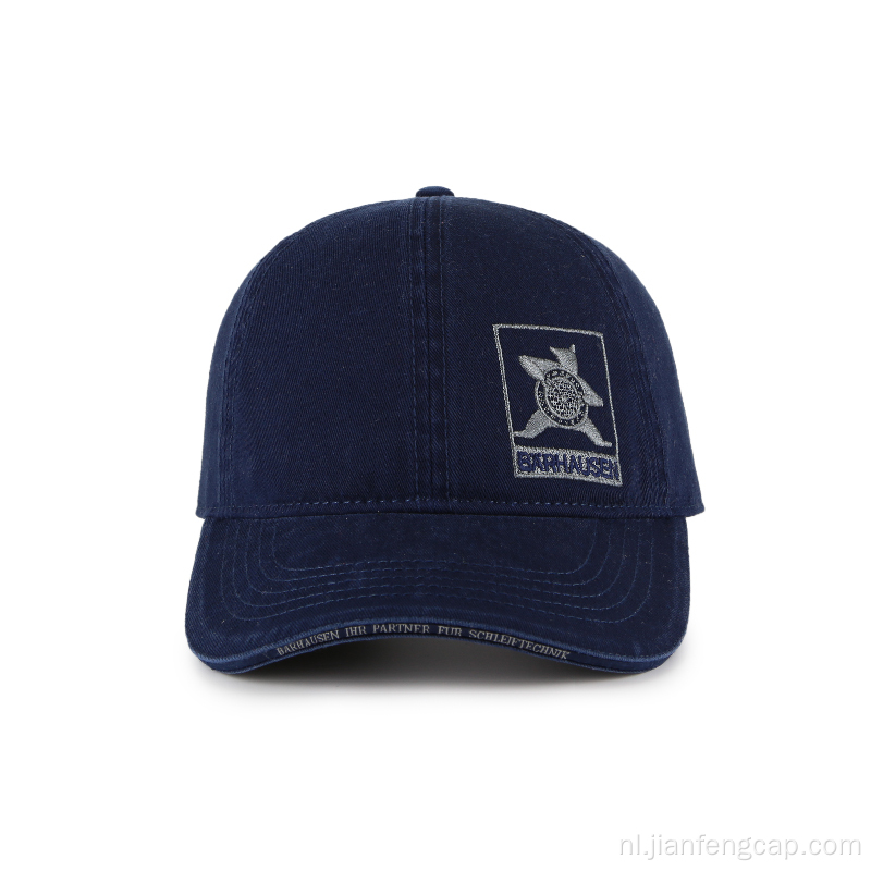 katoen twill geweven label sandwich Washed Dad Hat