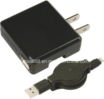 2 in 1 Travel Charger for iPhone and Samsung (AC-IP5-001U)