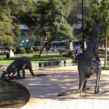 Large kangaroo statue bronze sculpture
