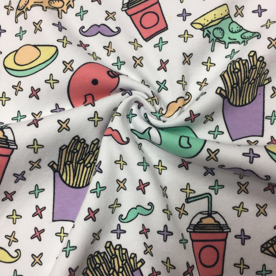 Certificated organic cotton fabric factory interlock dyeing and printing by certificated organic cotton print fabric