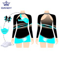 Uniformes de cheerleading pour jeunes filles avec jupe plissée