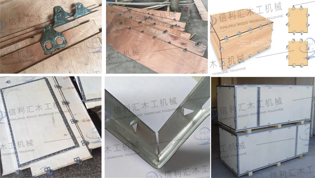 Specially Designed for Wooden Box Steel Side Box, Fast Box Production Line Button Machine Export Packaging Plywood Home Storage Bulk Wooden Pallet Boxes