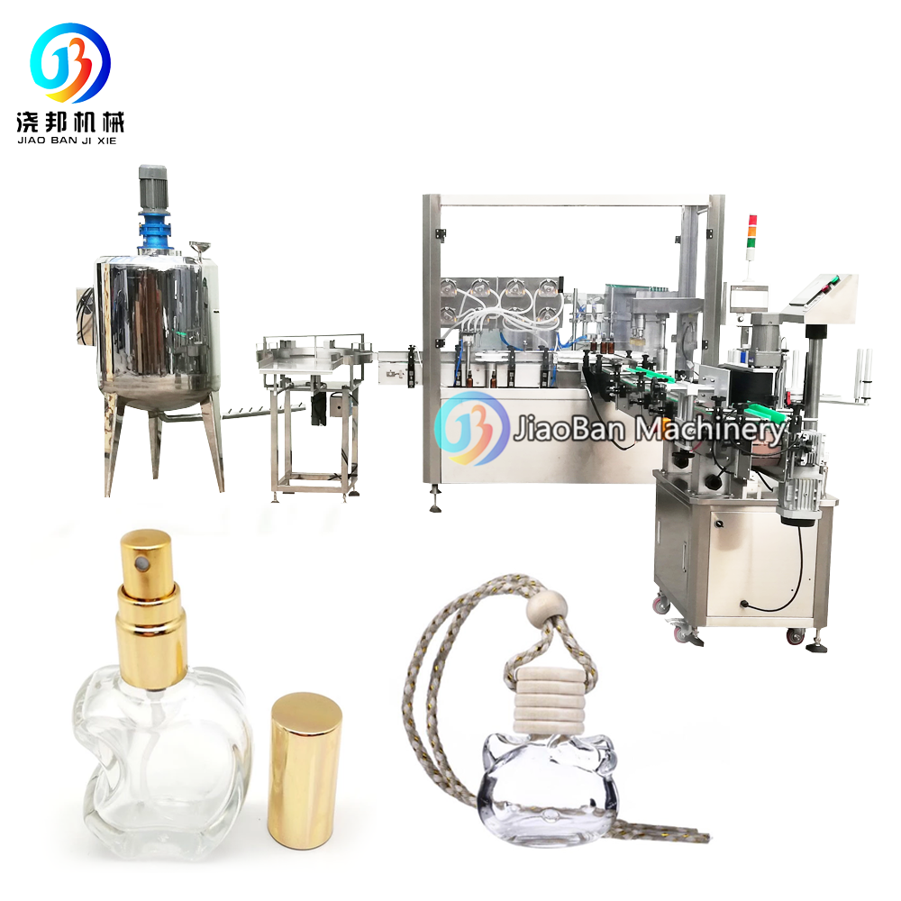 JB-PX4 China Factory Price 4 Heads spray Bottle pump bottle Filling Capping Labeling machine Line