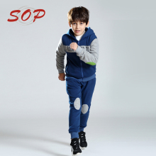 Winter wears zipper hoodies thick fleece sweatshirt kids boys clothing sweatshirt sets