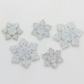 100 pcs/sac Fantaisie Flocons De Neige En Forme De Résine Cabochon Flatback Perles Cheveux Accessoires Charmes Fête De Vacances Décor Perles