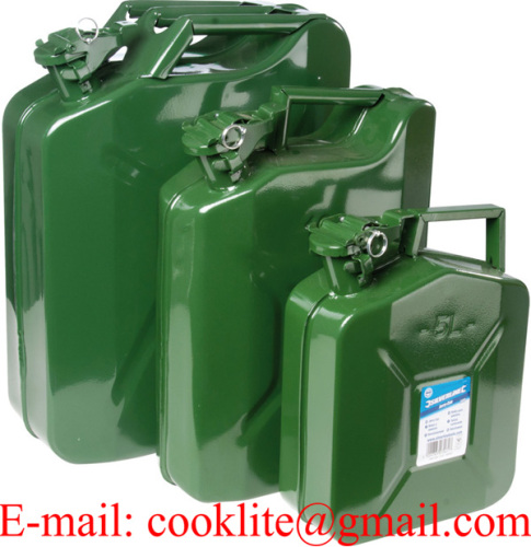 Metalen Benzine/Brandstof Leger Jerrycan/Benzinekan - UN-keur