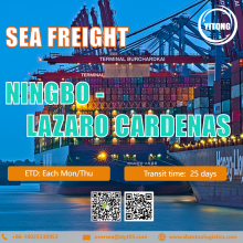 شحن البحر الدولي من نينغبو إلى لازارو كارديناس
