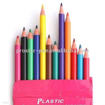 Promotional custom drawing plastic colored pencil set for kid