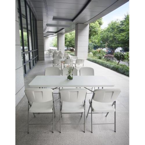 Pesta Pernikahan Outdoor 6ft Rectangular Plastik Folding Table