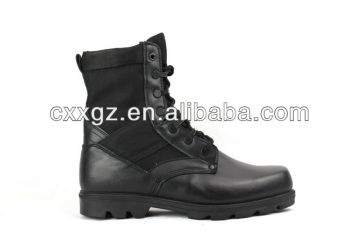 China Factory Supply Genuine leather black army military boots army boots