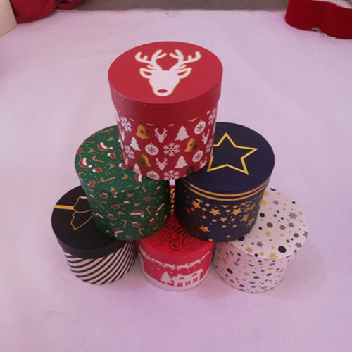 Kerstcadeauverpakking Carton Round Boxes Paper