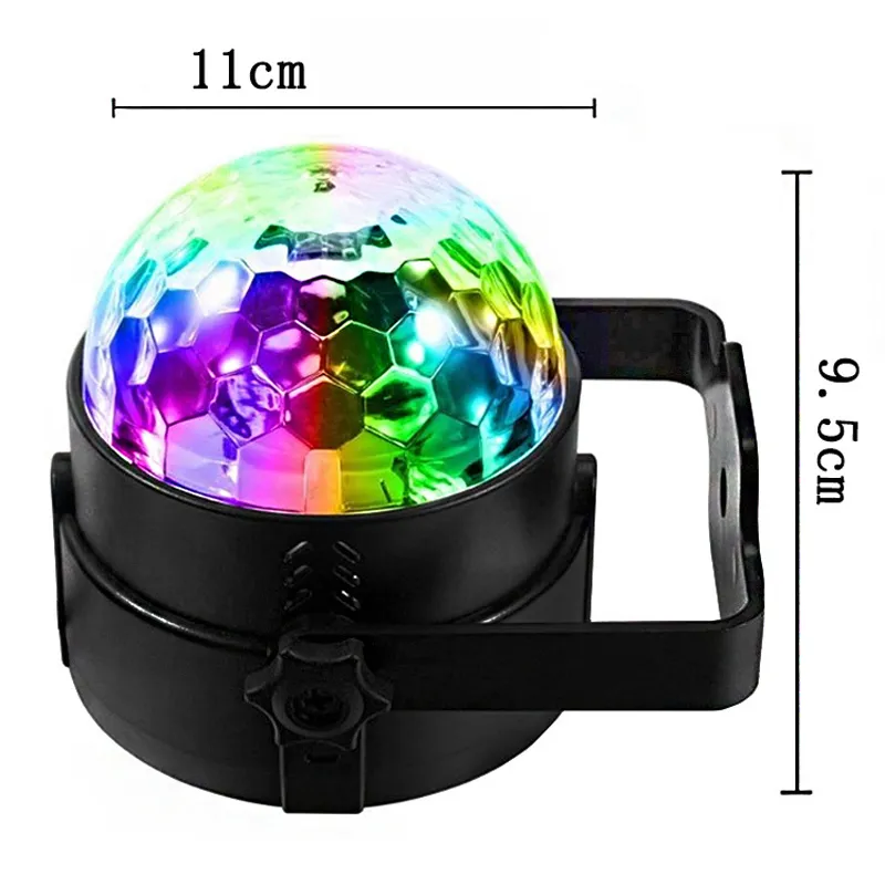Remote Control Voice Controlled LED Crystal Magic Ball RGB Festive Disco Stage Christmas Projection Lights