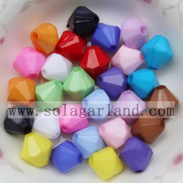 4-20MM Grade A Acrylic Opaque Bicone Beads