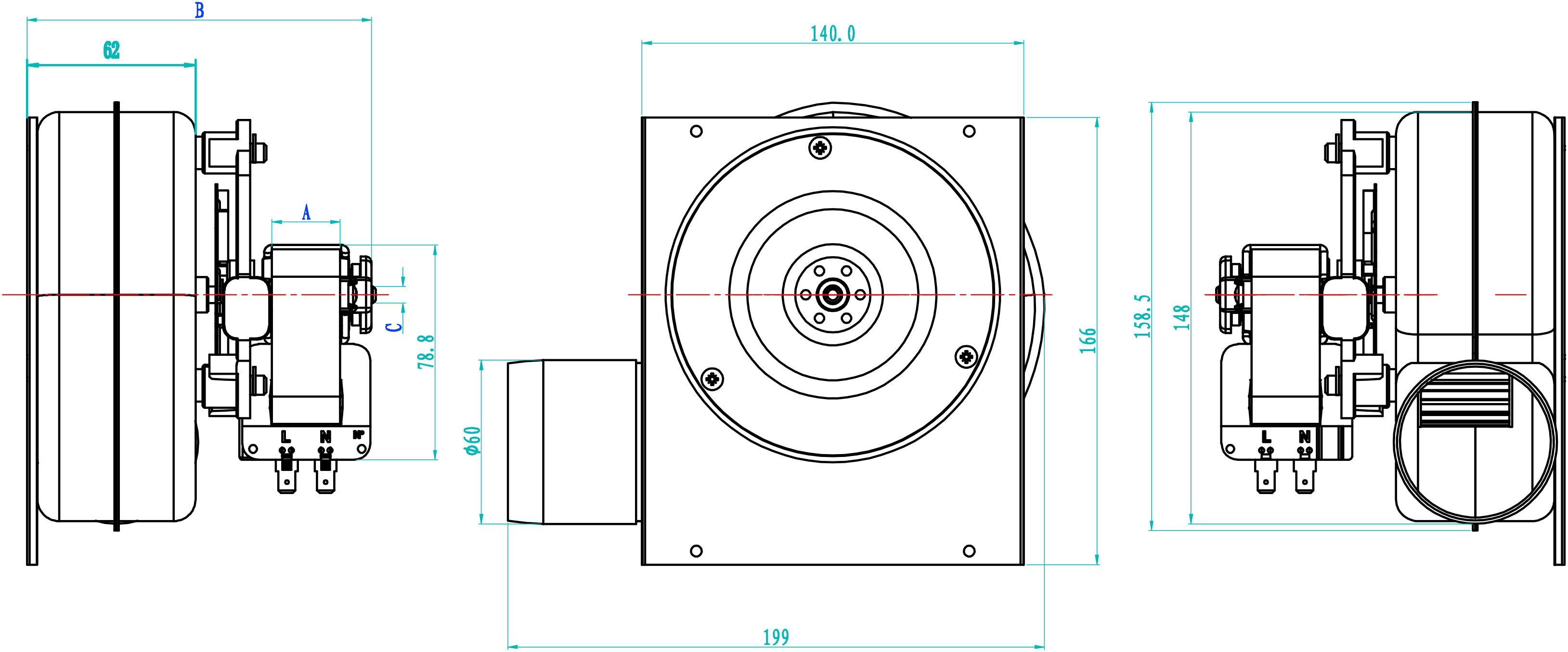 Wall-Hanging-Herdventilator (Metallblattgebläse)-JPG