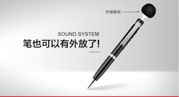 Black protable Ballpen style voice recorder