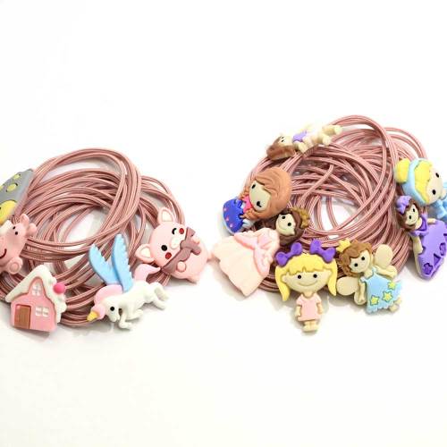 New Korean Hair Elastic Ponytail Holder Princess Animal Decoration Elastic Hair Tie Band Elastic Baby Ponytail Holder