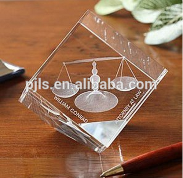 3d laser crystal cut corner cube