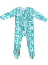 Bamboo Digital Print Baby Zipper Romper
