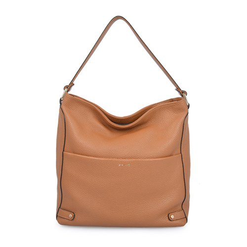 Borsa a mano in pelle pieno fiore fossile Hobo