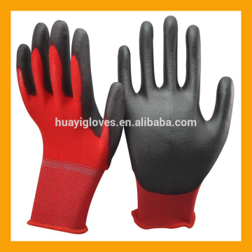 Low Price Palm Coated Polyurethane Protective Gloves/Body Guard PU Palm Fit Gloves/Mechanic Construction Industrial PU Gloves