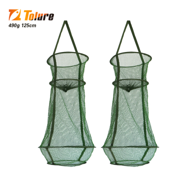 Nylon Fish Basket 490g 125cm Folding Keep Net for Shrimp Protection