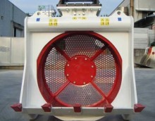 O&K RH9 PMS excavator rotary screening bucket